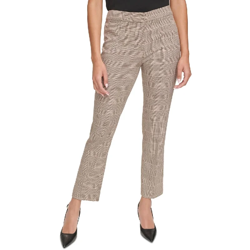 Calvin Klein Womens Mid Rise Slim Fit Ankle Pants Trendy Work Pants