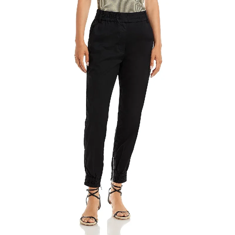 Derek Lam 10 Crosby Womens Phoenix Zipper Hem Ruched Jogger Pants Casual Track Pants