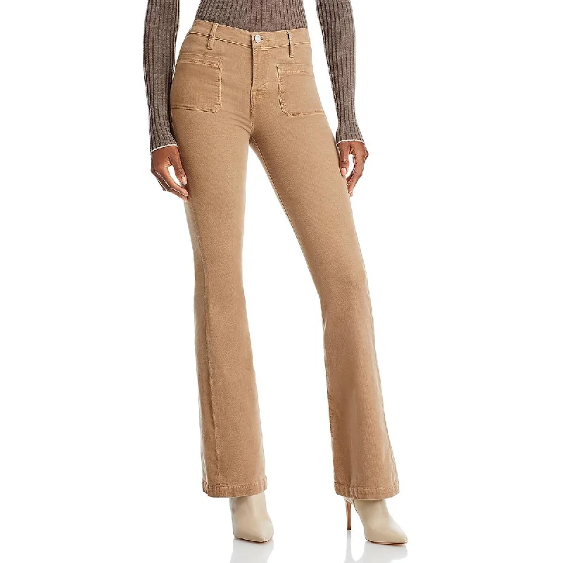 FRAME Womens Solid Corduroy Flared Pants Fashionable Jogger Pants