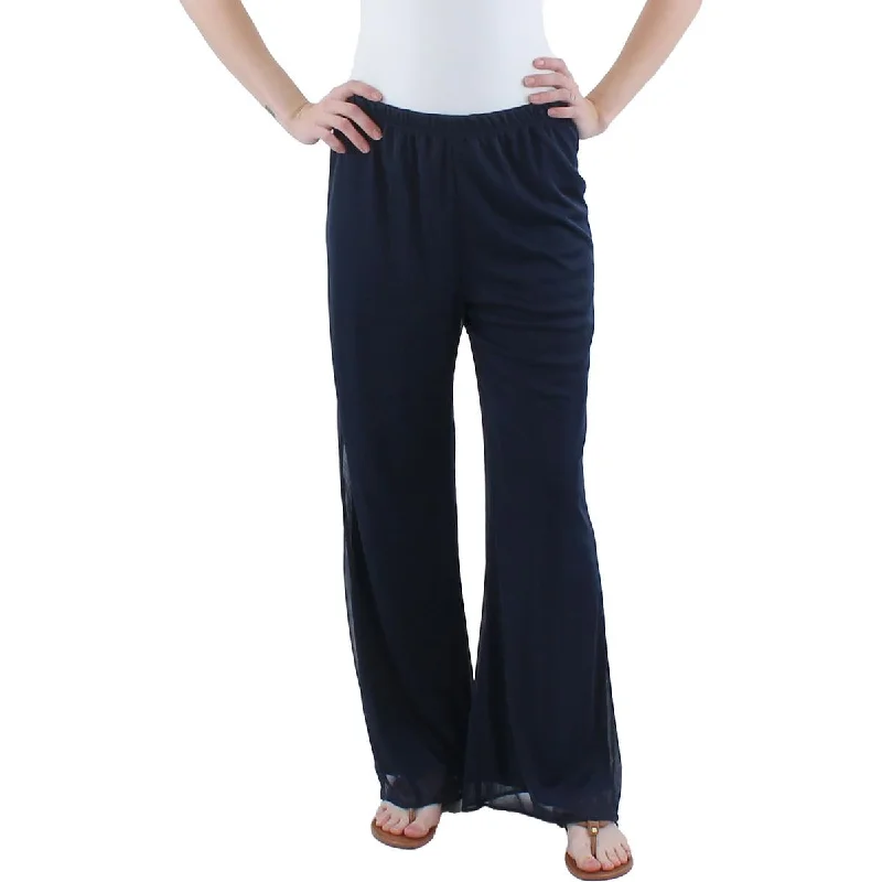 R&M Richards Womens Petites Mid-Rise Dressy Straight Leg Pants Elegant High-Waist Pants