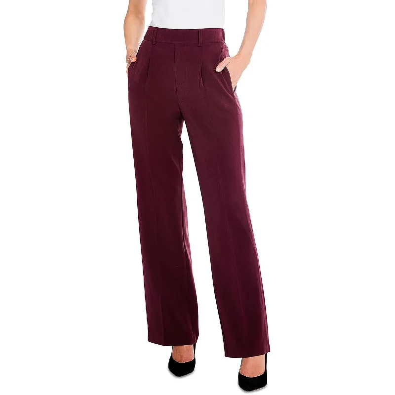 Nic + Zoe Womens High Rise Dressy Wide Leg Pants Trendy Tapered Pants