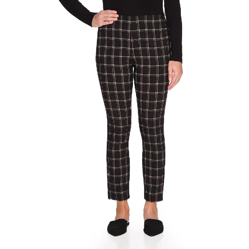 Cooper & Ella Womens Plaid Ankle Ankle Pants Formal Linen Trousers