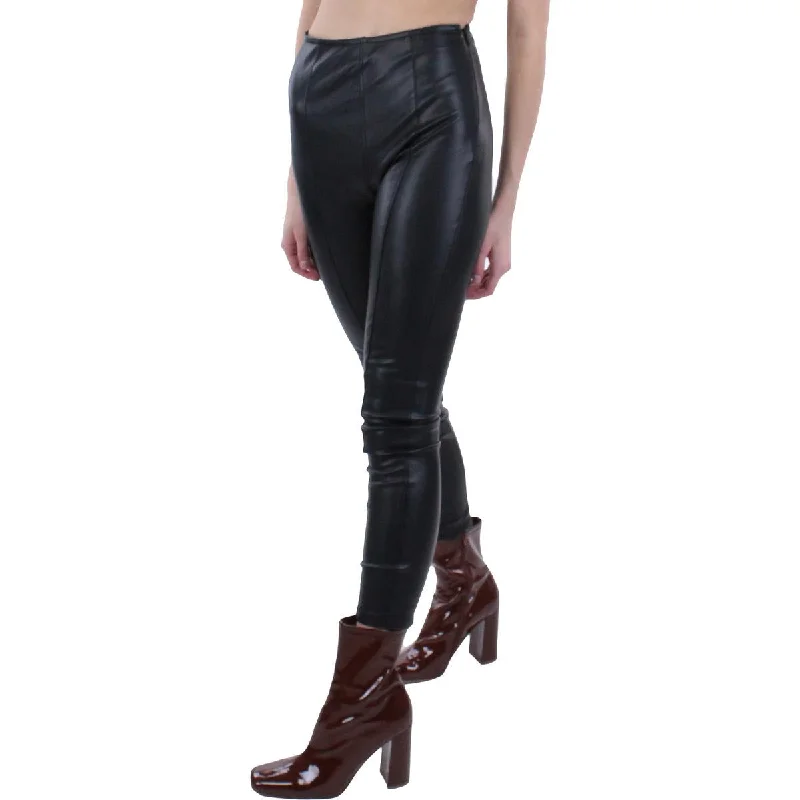 We The Free Womens Faux Leather High Waist Skinny Pants Soft Stretch Pants