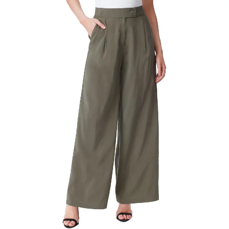 Jessica Simpson Womens Melba Pleated  Wide Leg Pants Classic Straight Pants