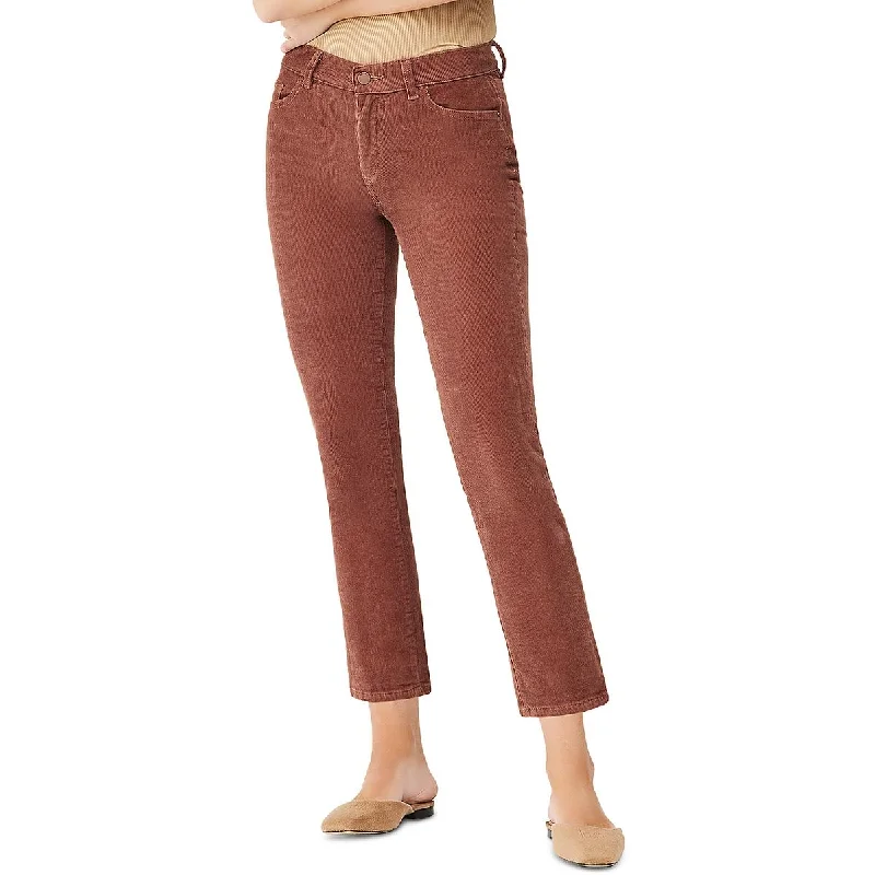 DL1961 Womens Mara Ribbed Corduroy Straight Leg Pants Elegant Trouser Pants