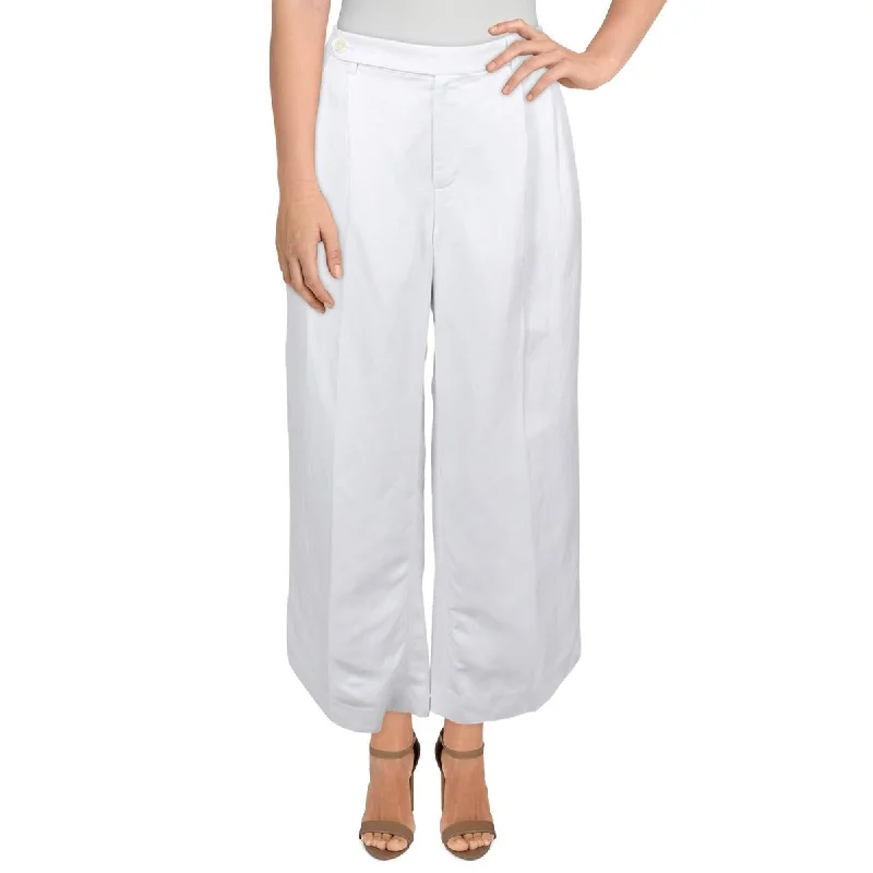 Lauren Ralph Lauren Womens Kinsey Linen Blend Solid Dress Pants Casual Drawstring Pants