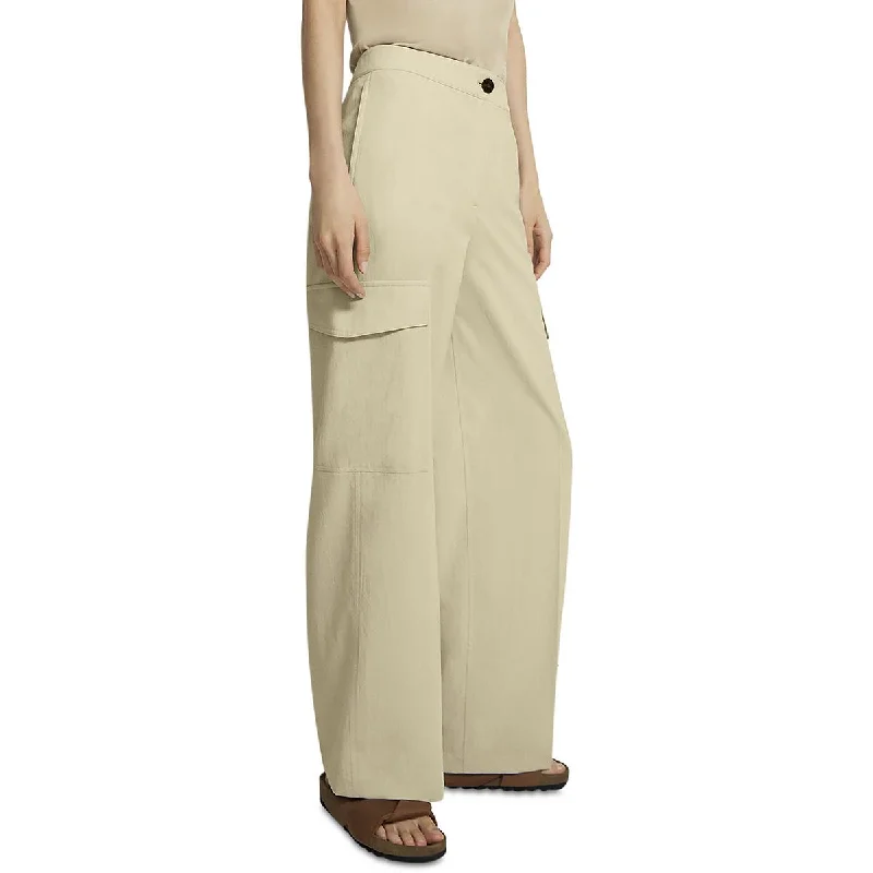 Theory Womens Solid  Cargo Pants Classic Stretch Pants