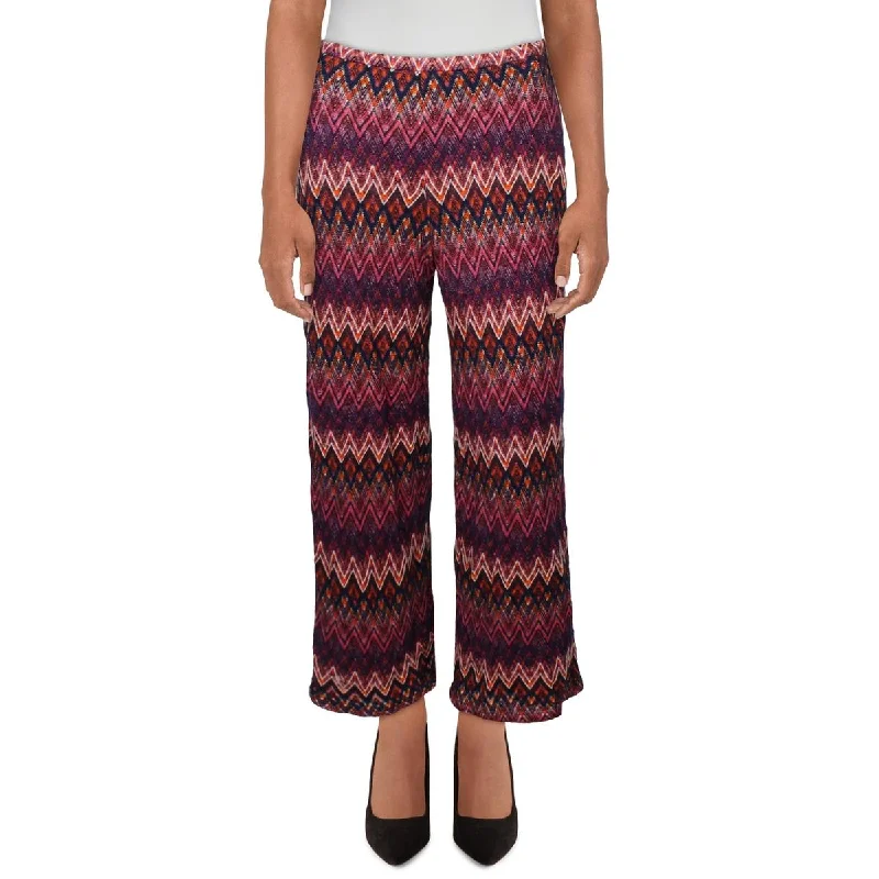 Trina Turk Womens High Rise Printed Wide Leg Pants High-Waist Jogger Pants