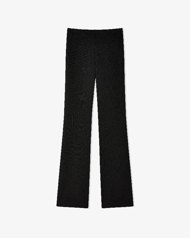 Balenciaga - Women's High Waist Pants - (Black) Trendy Printed Pants