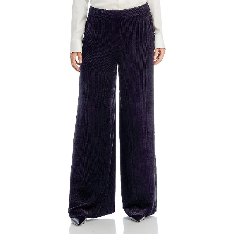 Kobi Halperin Womens High Rise Corduroy Wide Leg Pants Classic Straight Pants