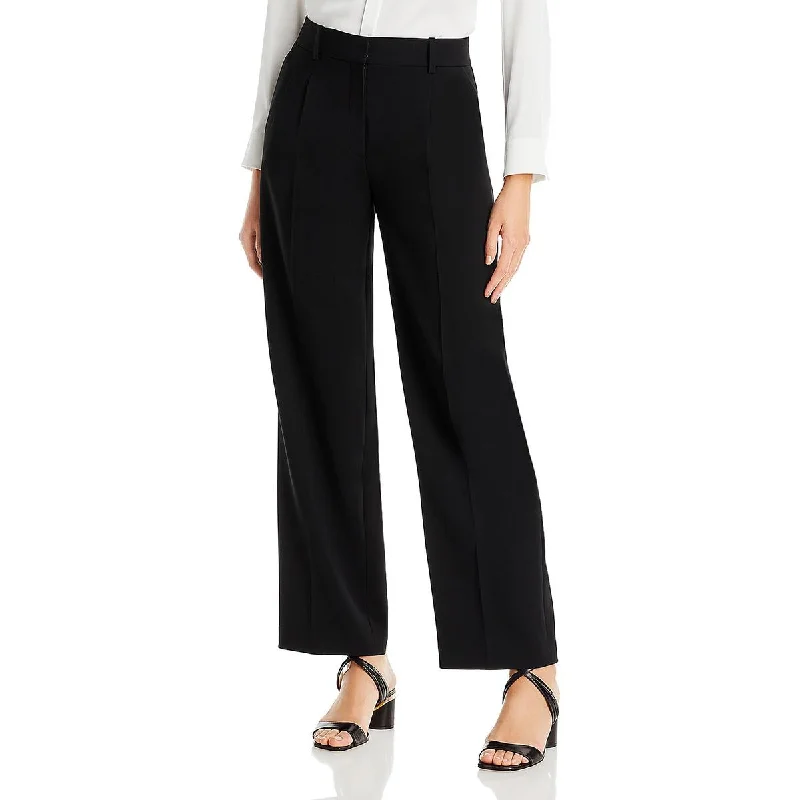 Theory Womens Crepe Double Pleated Dress Pants Fashionable Work Pants