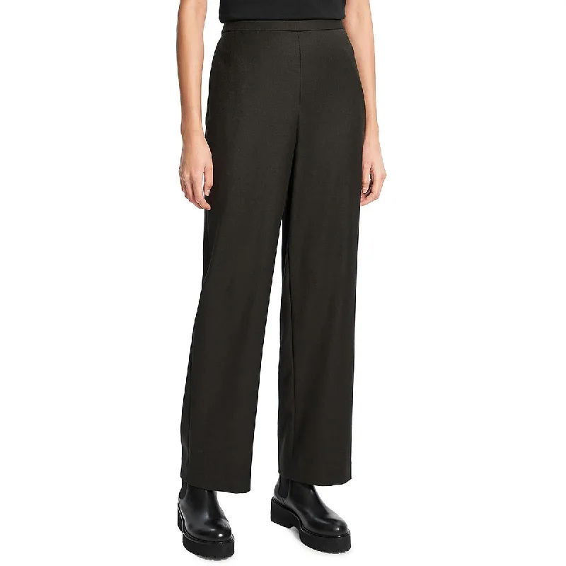 Theory Womens Wool High Rise Wide Leg Pants Elegant Dress Pants