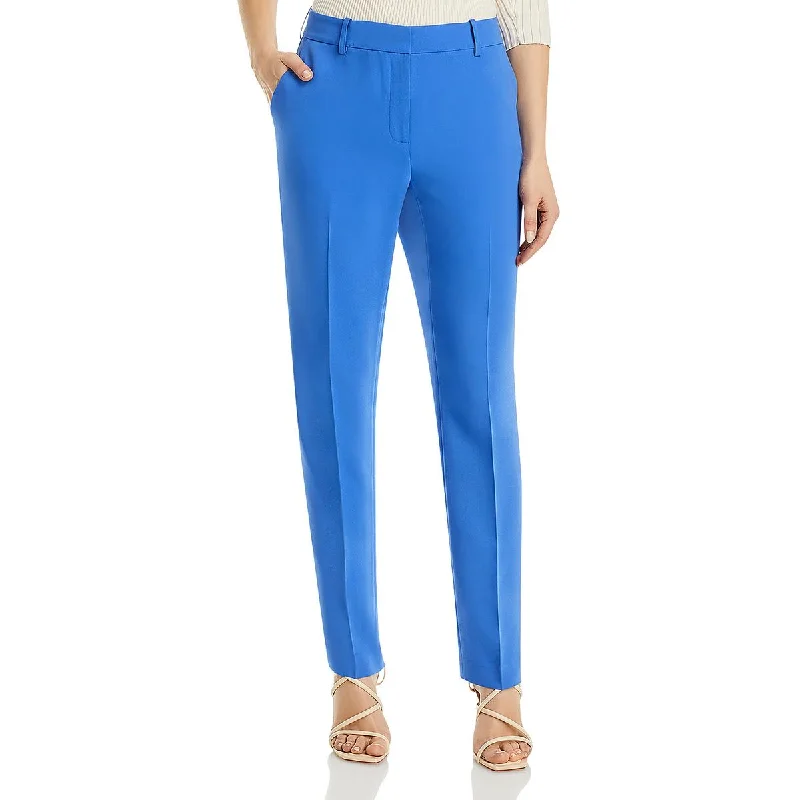 Lafayette 148 New York Womens High Rise Pleated Ankle Pants Trendy Velvet Pants