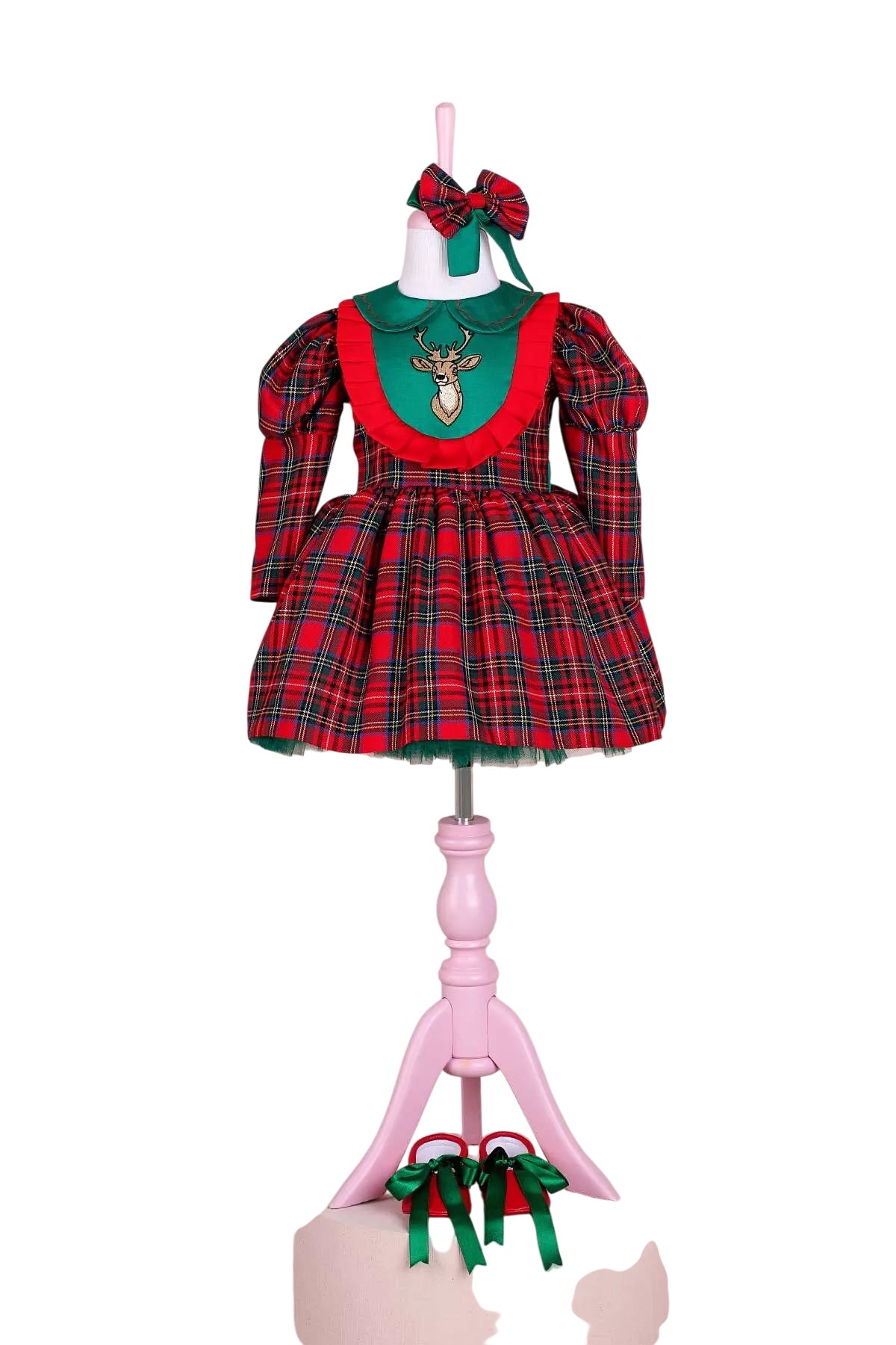 Merry Scottish Pattern Dress Set