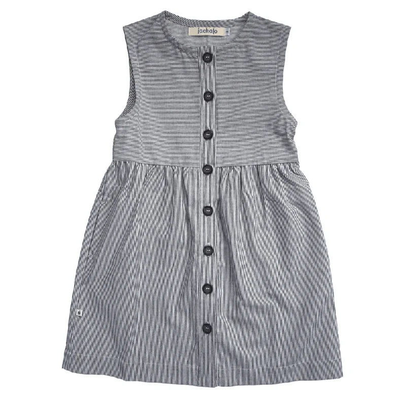 Jo Dress- Engineer's Stripe