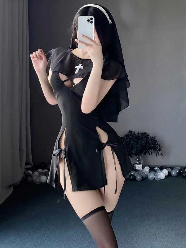 Bad Nun High Slit Dress