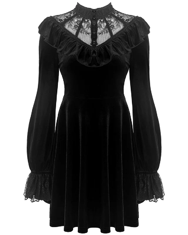 Dark In Love Druscilla Gothic Velvet Witch Dress