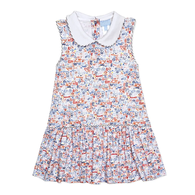 Usa Girls Posie Play Dress - USA - Fireworks Multi