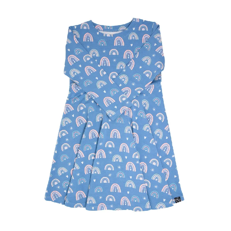 Swirly Girl Dress - Rainbows