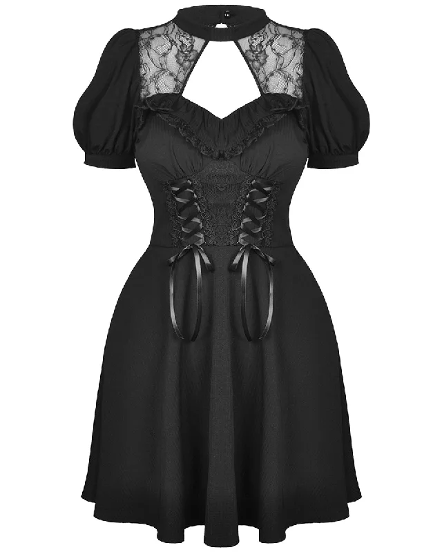 Dark In Love Gothic Lolita Lace Contrast Dress