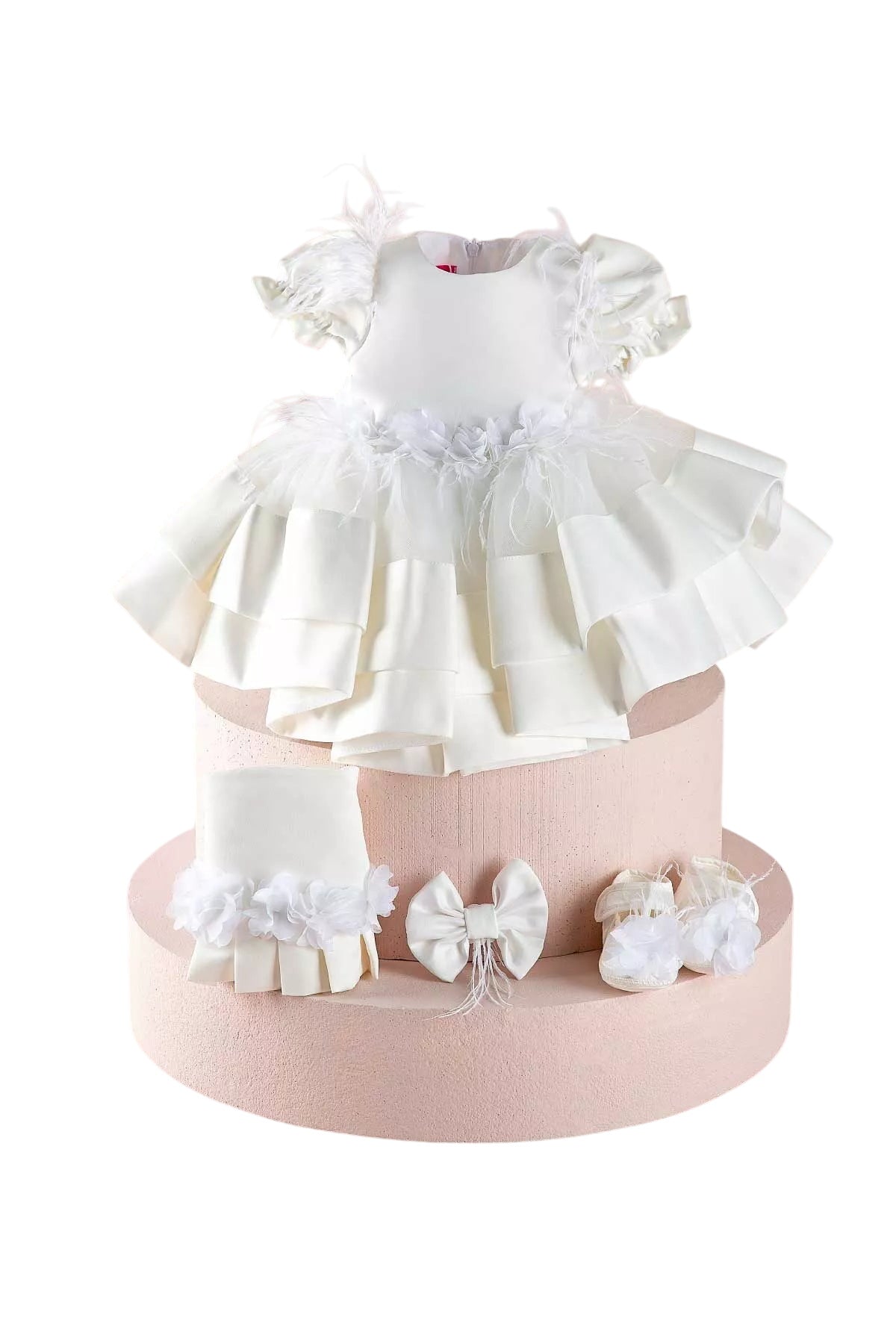 Tina White Baby Dress Set