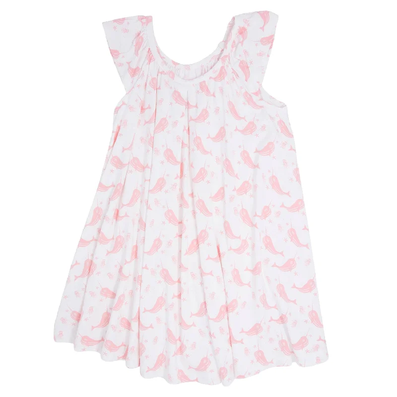 Baby Doll Dress - Narwhal Pink