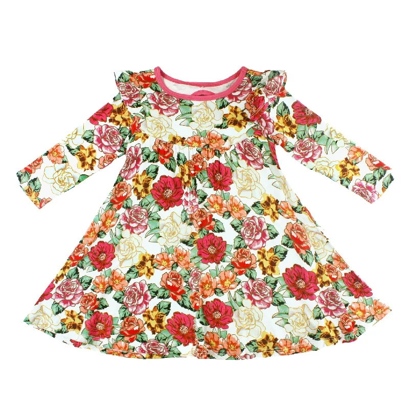 Fall In Love Long Sleeve Twirling Dress (2t-8y)