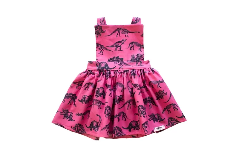 Girls Pinafore Dress In Dino