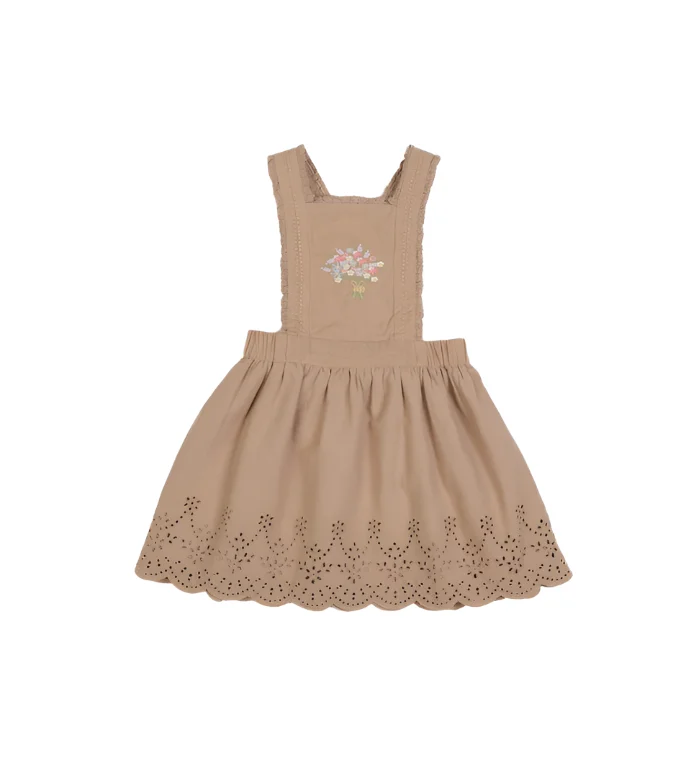 Elea | Corduroy Cotton Anglaise Dress | Wistful Mauve