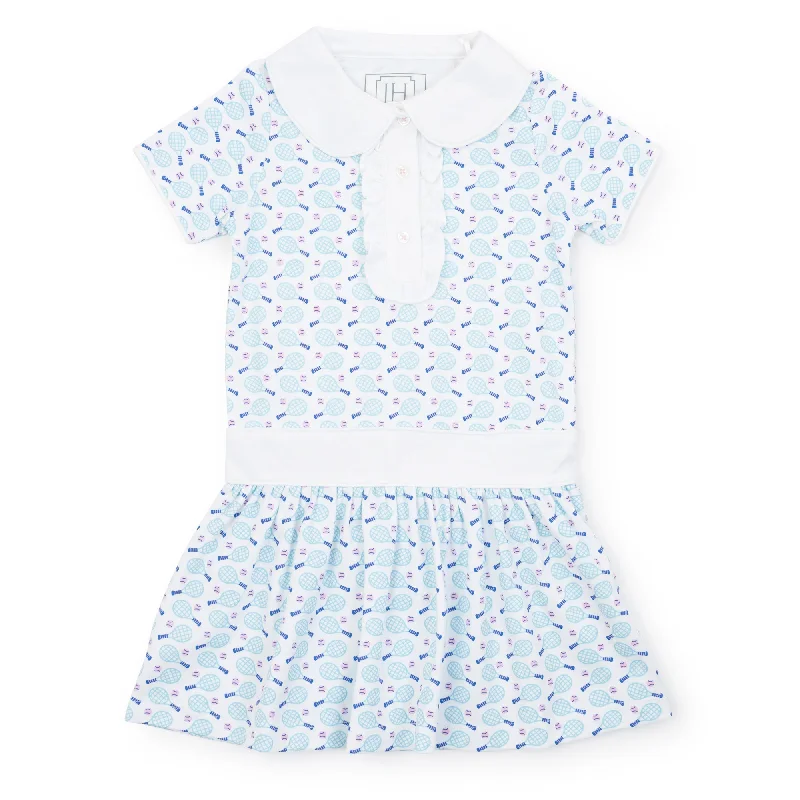 Sydney Girls' Pima Cotton Dress - Tennis Match Pink