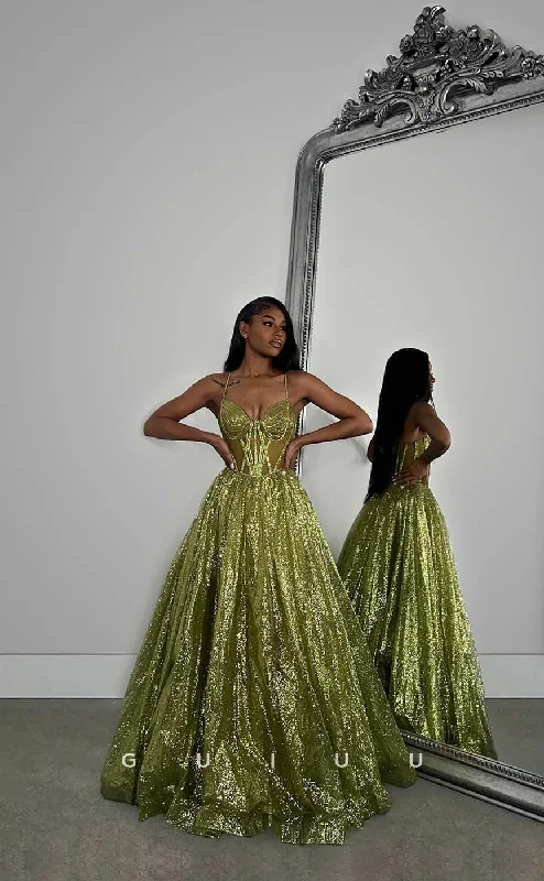 G4420 - Sexy & Hot A-Line Spaghetti Straps Strapless Glitter Sleeveless Long Prom Evening Dress for Black Girl Slay G4420 - Sexy & Hot A-Line Spaghetti Straps Strapless Glitter Sleeveless Long Prom Evening Dress for Black Girl Slay