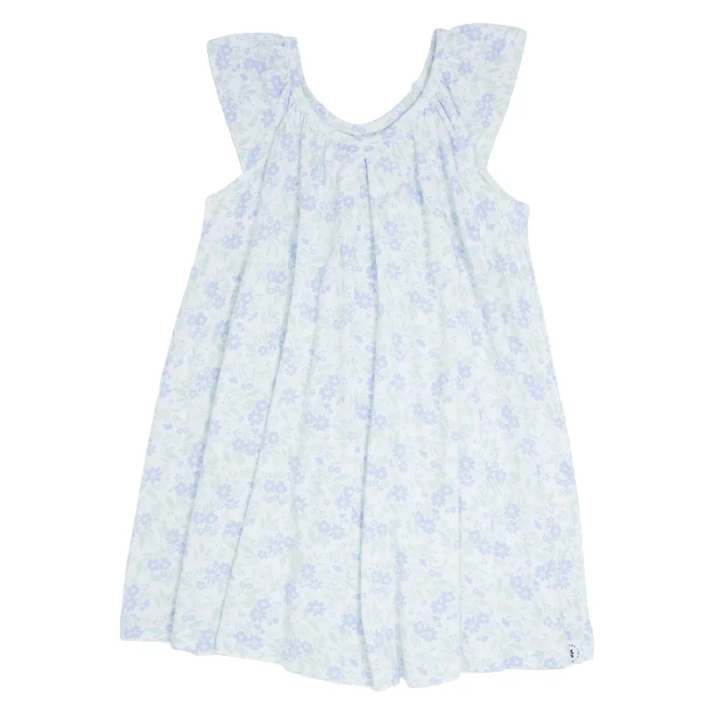 Baby Doll Dress - Vintage Flower Purple