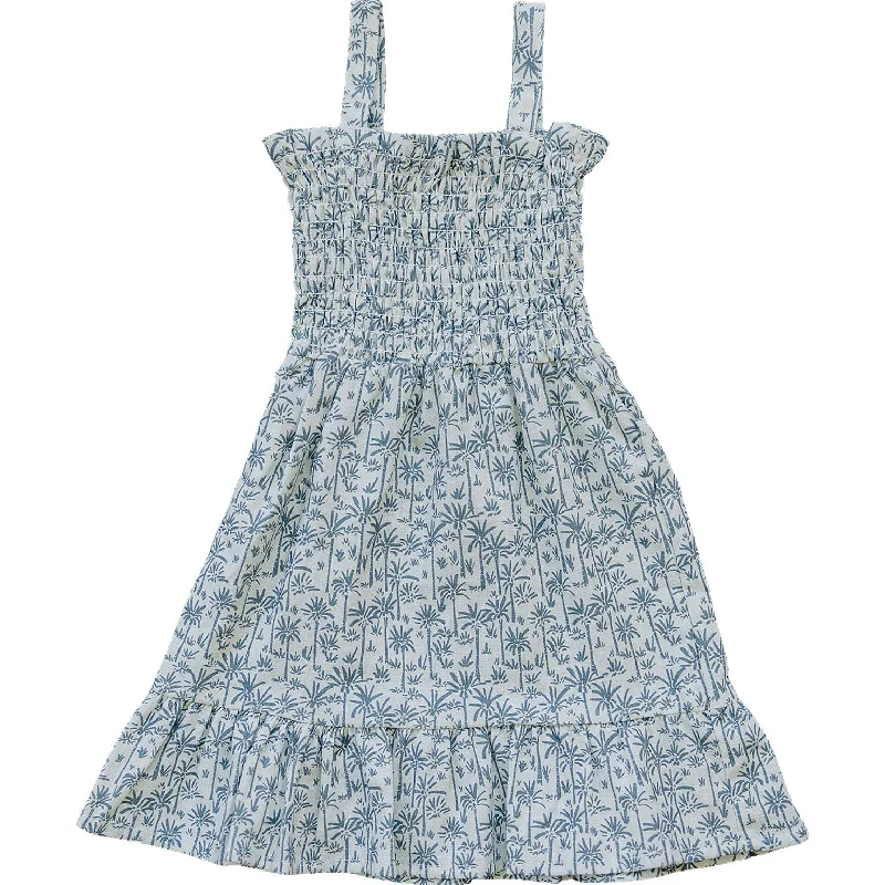 Palm Tree Linen Dress