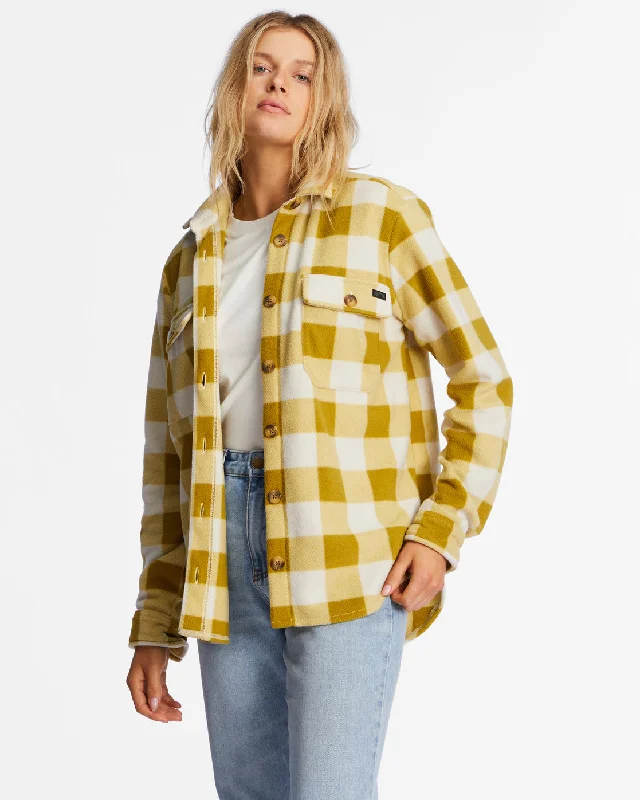 A/Div Forge Fleece Flannel Shacket - Fresh Moss Smart Casual Blouse