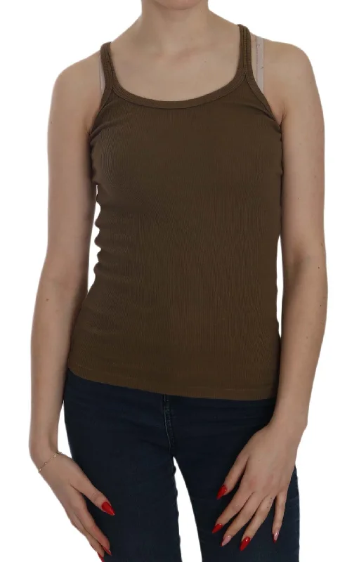 Elegant Sleeveless Spaghetti Strap Blouse Collared Satin Blouse
