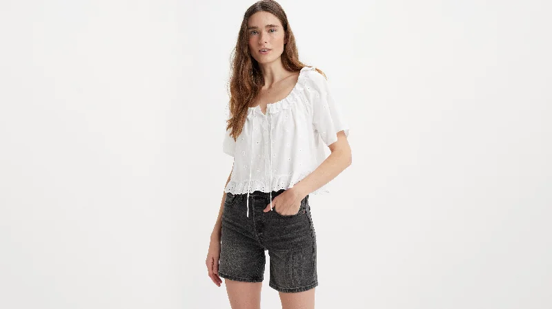 Levi's® Women's Lyka Short-Sleeve Blouse Cotton Casual Blouse