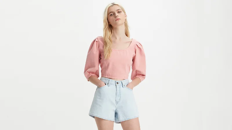 Levi's® Women's Scout Denim Blouse Off-Shoulder Wrap Blouse