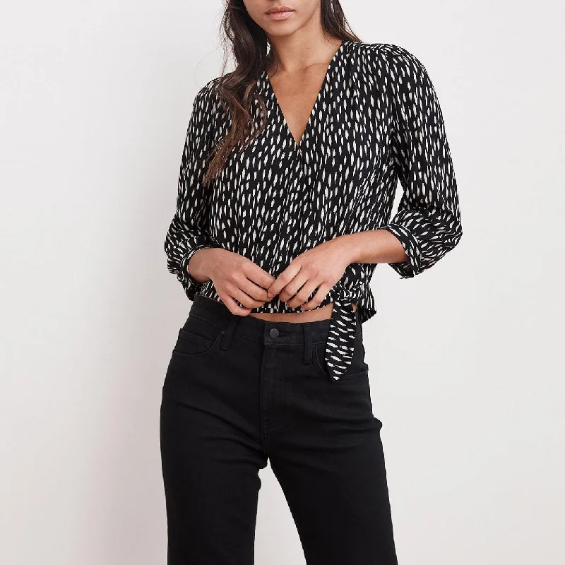 Rayla Printed Challis Blouse (Dusk) Casual Relaxed Fit Blouse