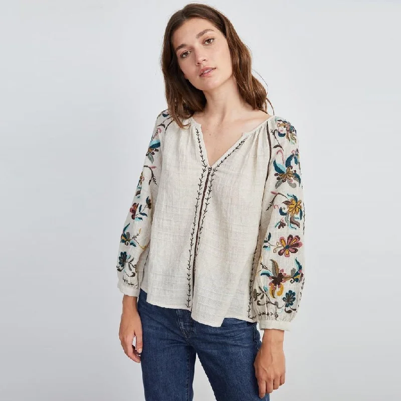 Rocco Blouse (Oatmeal) Sleeveless Summer Blouse