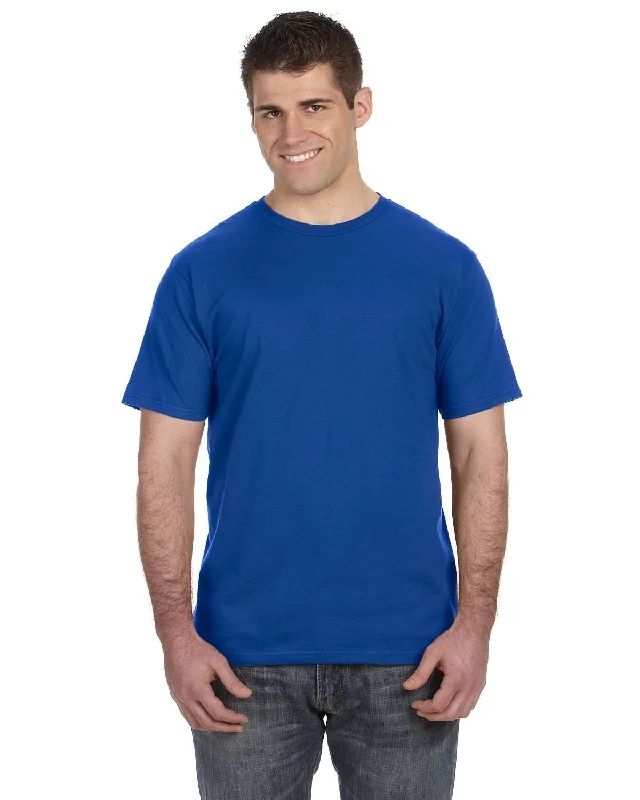 Anvil Fashion Fit T-Shirt | Royal Polka Dot Checkered Tartan