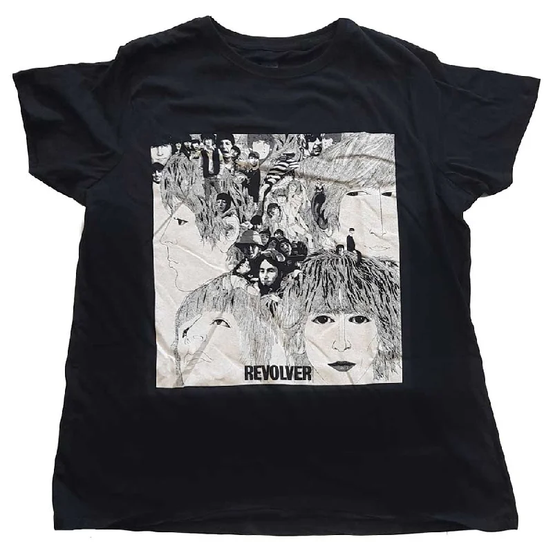 The Beatles Ladies T-Shirt: Revolver Album Cover Fleece Fabric Down Fabric Feather Fabric The Beatles Ladies T-Shirt: Revolver Album Cover Fleece Fabric Down Fabric Feather Fabric