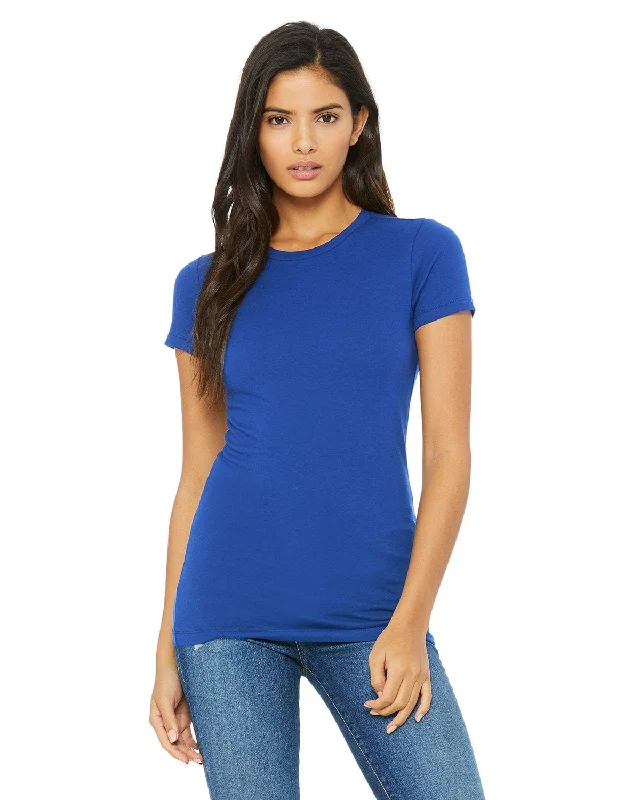 Bella+Canvas Ladies Favorite T-Shirt | True Royal Houndstooth Herringbone Solid