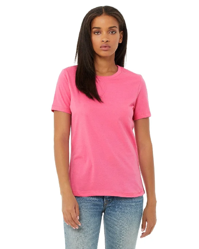 Bella+Canvas Ladies Relaxed Short Sleeve Jersey T-Shirt | Charity Pink Machine Wash Dry Clean Hand Wash Bella+Canvas Ladies Relaxed Short Sleeve Jersey T-Shirt | Charity Pink Machine Wash Dry Clean Hand Wash