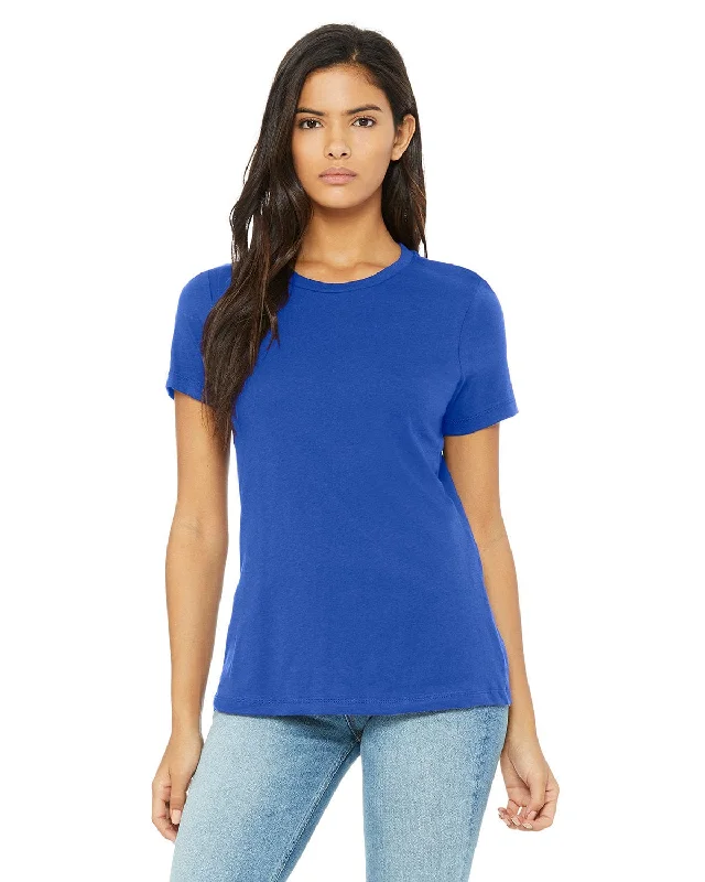 Bella+Canvas Ladies Relaxed Short Sleeve Jersey T-Shirt | True Royal Notch Collar Peter Pan Collar Cowl Neck Bella+Canvas Ladies Relaxed Short Sleeve Jersey T-Shirt | True Royal Notch Collar Peter Pan Collar Cowl Neck