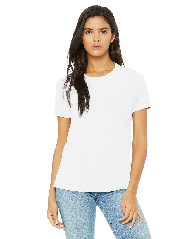 Bella+Canvas Ladies Relaxed Short Sleeve Jersey T-Shirt | White Ribbed T-Shirt High Neck Heavyweight Bella+Canvas Ladies Relaxed Short Sleeve Jersey T-Shirt | White Ribbed T-Shirt High Neck Heavyweight