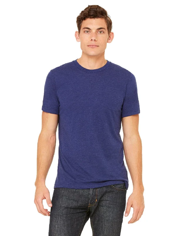 Bella+Canvas Triblend T-Shirt | Navy Triblend V-Neck T-Shirt Long Sleeve Cotton