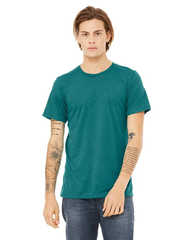 Bella+Canvas Triblend T-Shirt | Teal Triblend Iron Safe Non-Iron Wrinkle Free