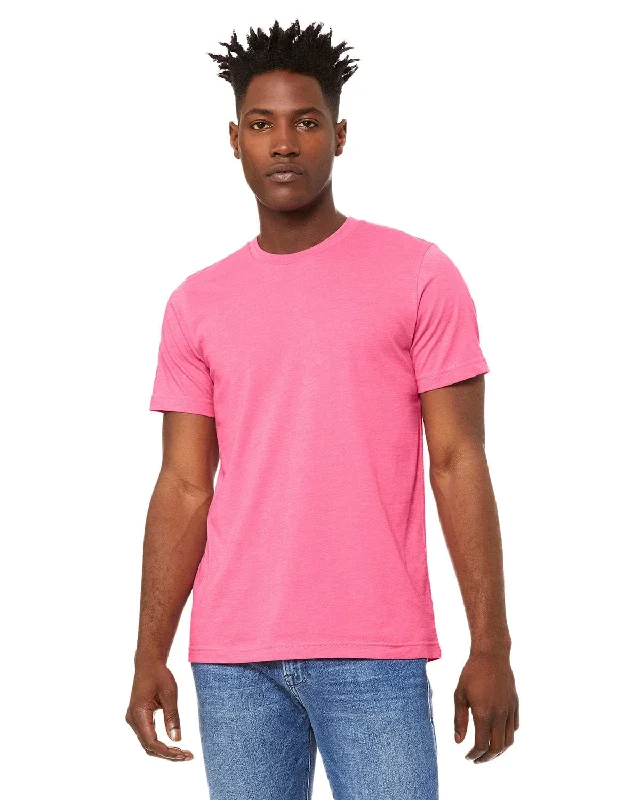 Bella+Canvas Unisex Heather CVC T-Shirt | Hthr Charity Pnk Fitted T-Shirt Seamless Stretchy Bella+Canvas Unisex Heather CVC T-Shirt | Hthr Charity Pnk Fitted T-Shirt Seamless Stretchy