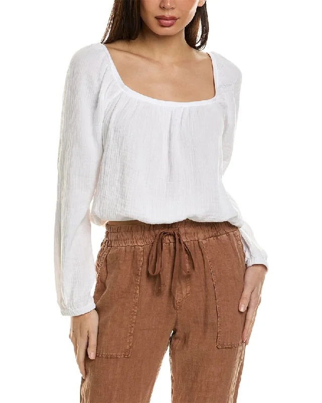 Bella Dahl Square Neck Blouse Loose Fit Blouse