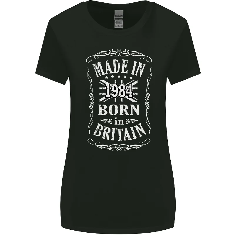 Born In Britain 39th Birthday Made 1984 Womens Wider Cut T-Shirt Elegant Classic Vintage Born In Britain 39th Birthday Made 1984 Womens Wider Cut T-Shirt Elegant Classic Vintage
